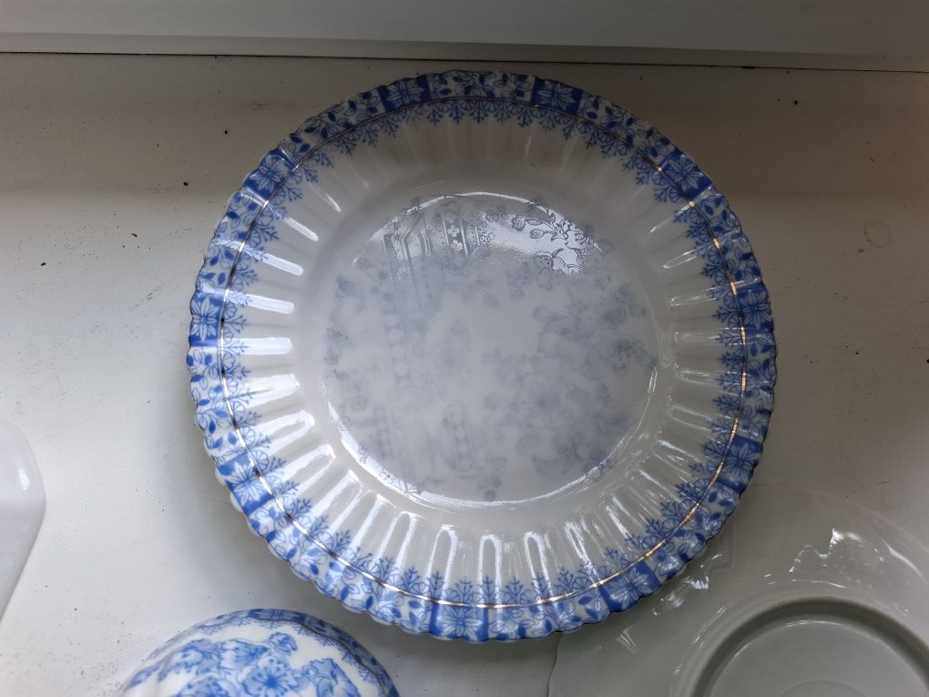 Zestaw śniadaniowy China blau - kostna porcelana