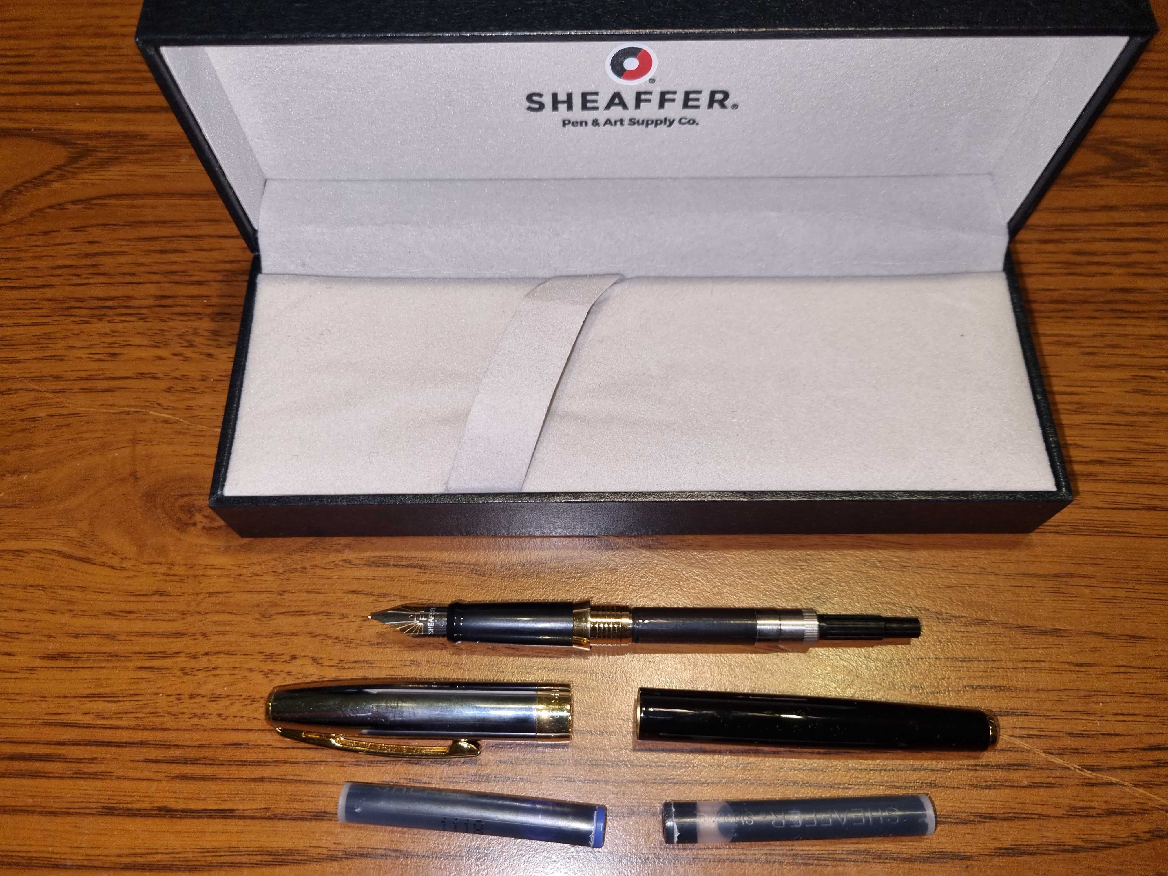 Pióro wieczne Sheaffer Sagaris czarno stalowe F. Nowe. Nieużywane.