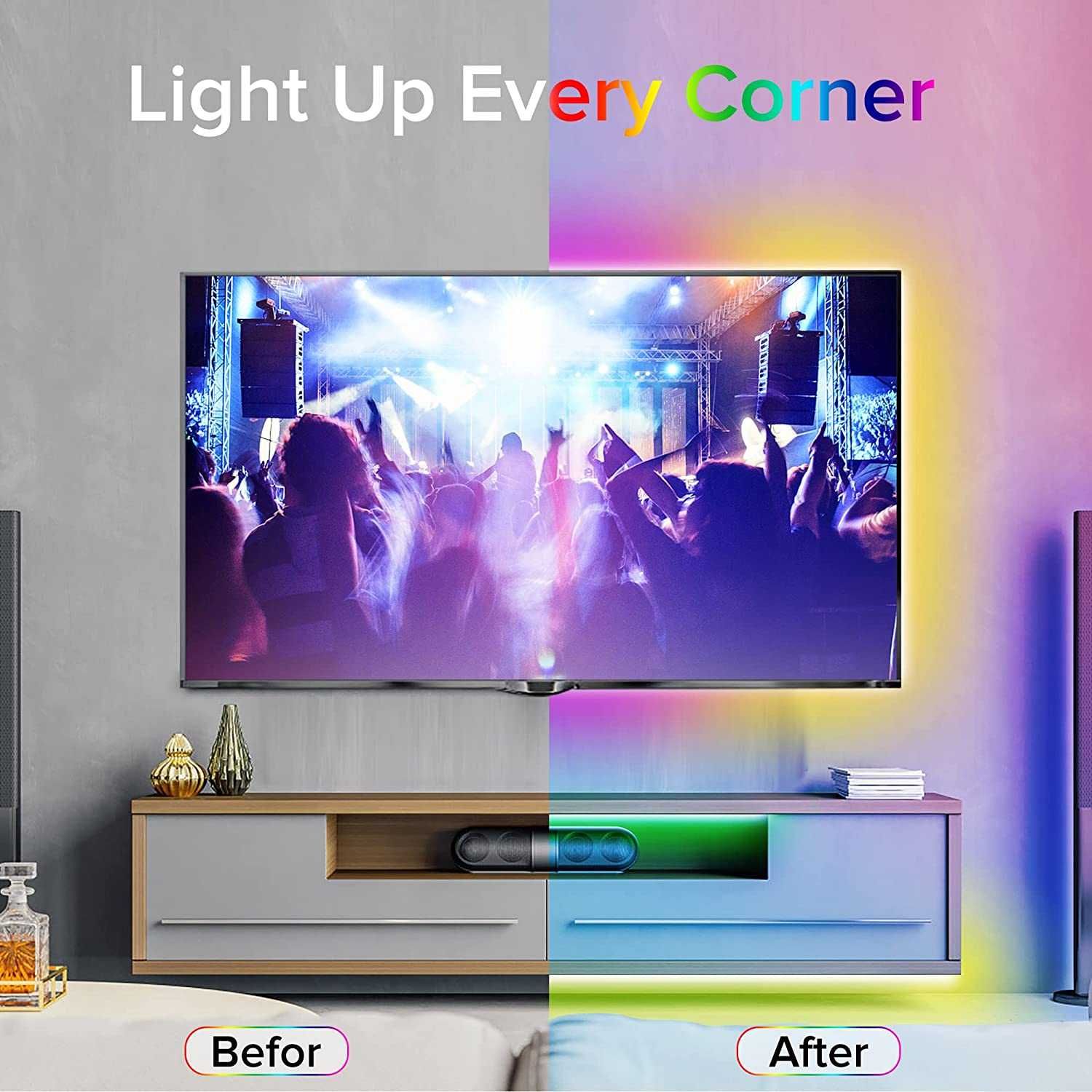Fita Faixa de iluminação LED 10 metros USB múltiplas modos RGB Novo