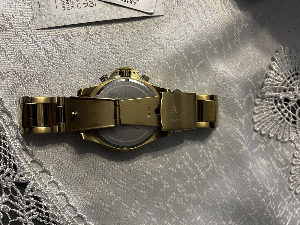 Złoty zegarek Armani Exchange (z certyfikatem audentyczności)