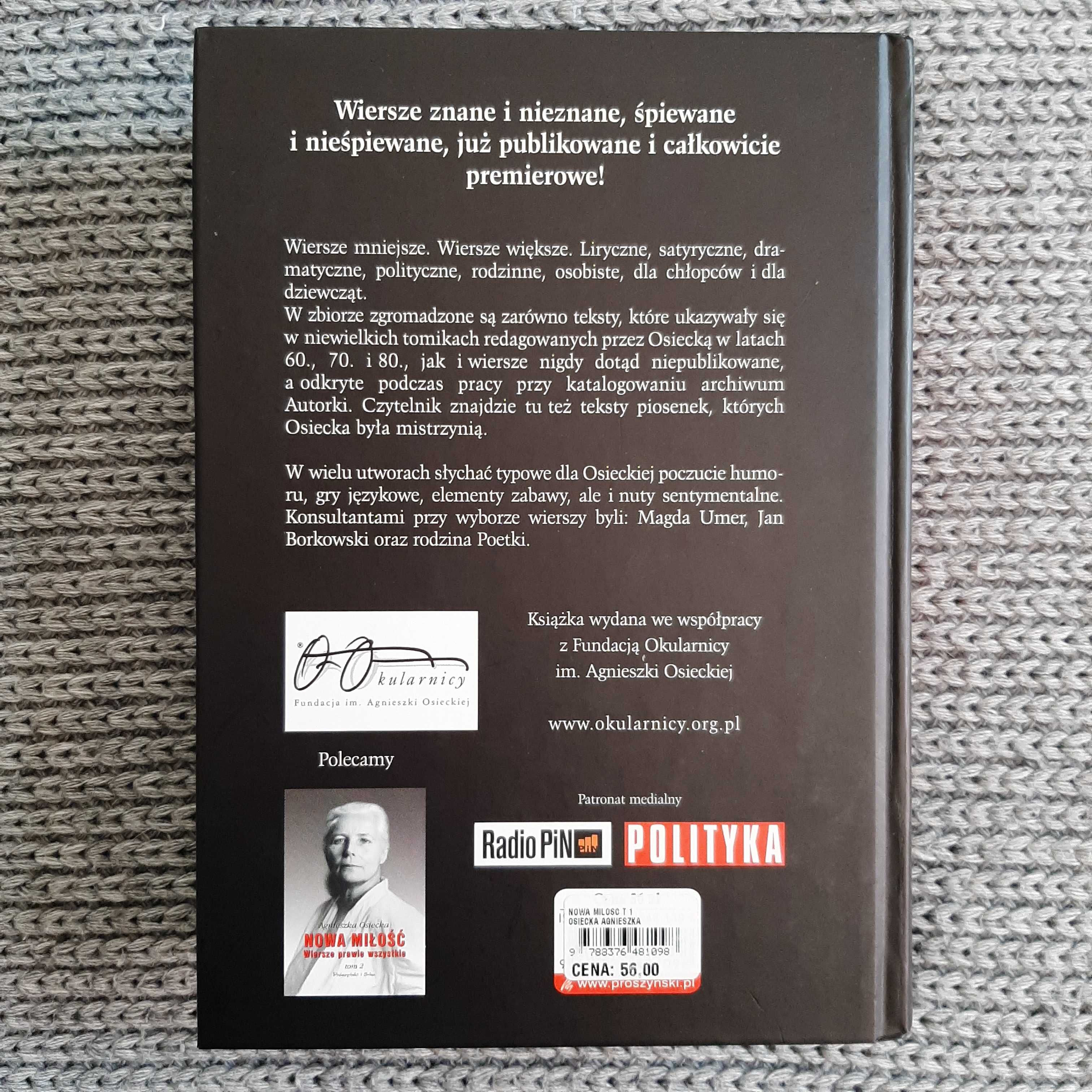 Nowa miłość wiersze prawie wszystkie tom 1 - Agnieszka Osiecka