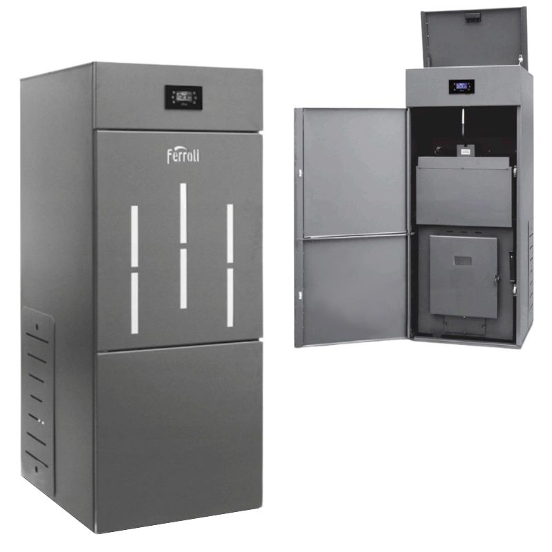 Kocioł piec pellet 18kw Ferolli/SAS zbiornik+montaż+audyt+dotacja