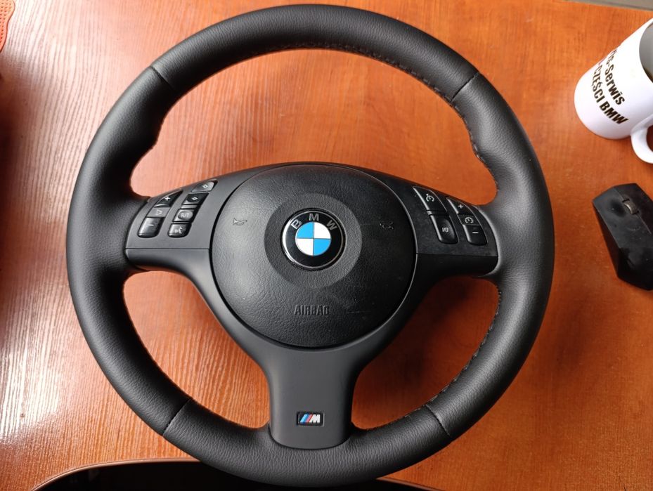 BMW E46 kierownica mpakiet. Obszyta