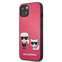Karl Lagerfeld Etui Iphone 13 Mini Fuksja - Ikonik Karl & Choupette