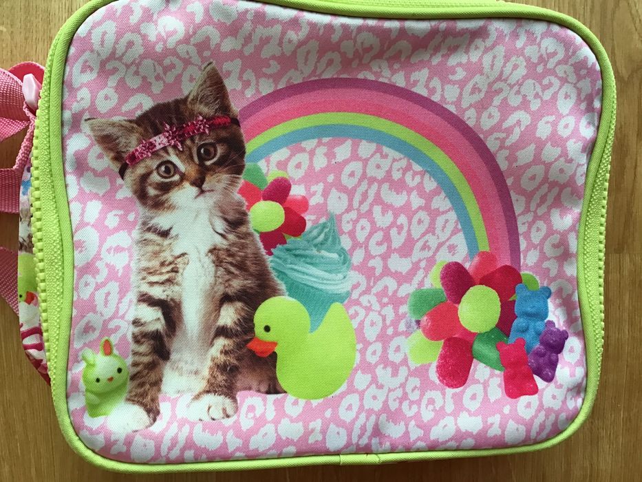 Lunch bag z kotkiem  dla dziewczynki