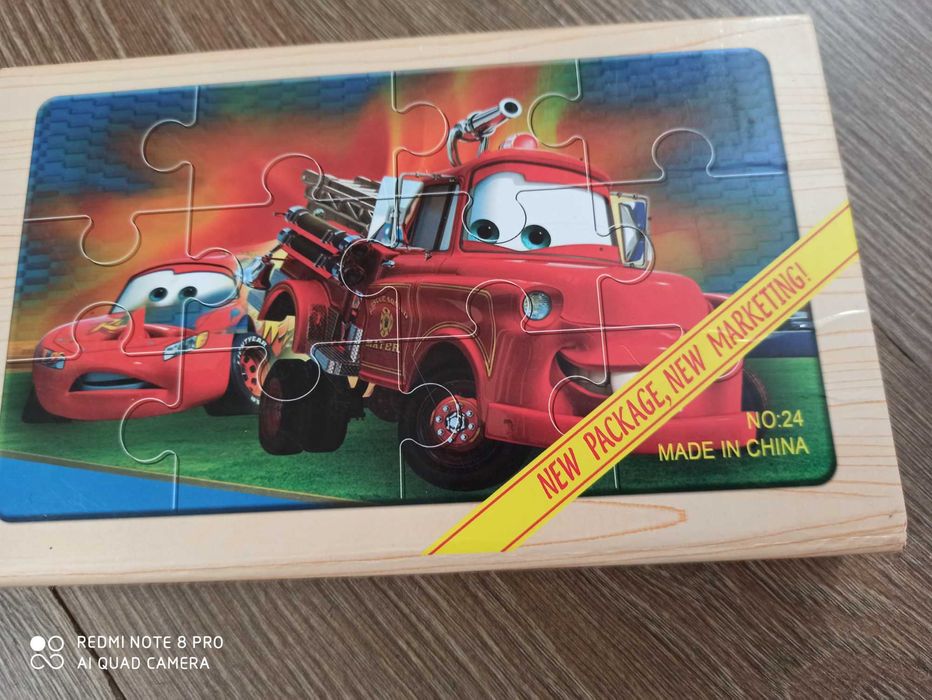 Zestaw 4 szt. drewnianych puzzli dla chłopca