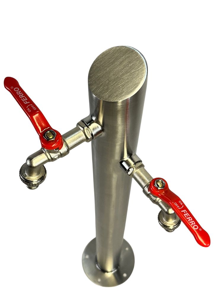 Kran ogrodowy hydrant słupek kranik 90cm INOX pobór wody na słupku