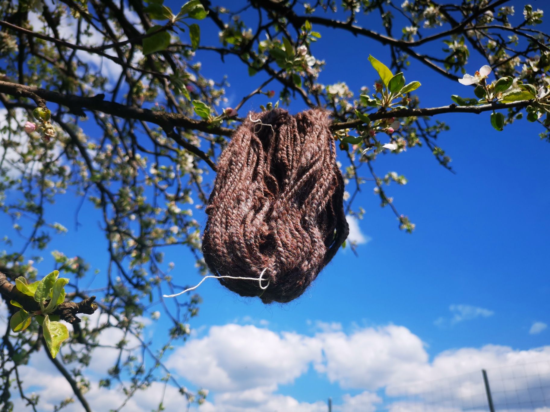 Włóczka z alpaki różanoszara ponad 500g runo wełna kołowrotek