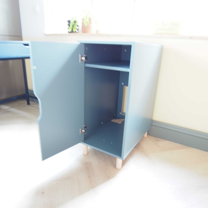 szafka Alex Ikea szaroturkusowa 36 x 58 cm x 70 cm i 4 nogi EKET Ikea