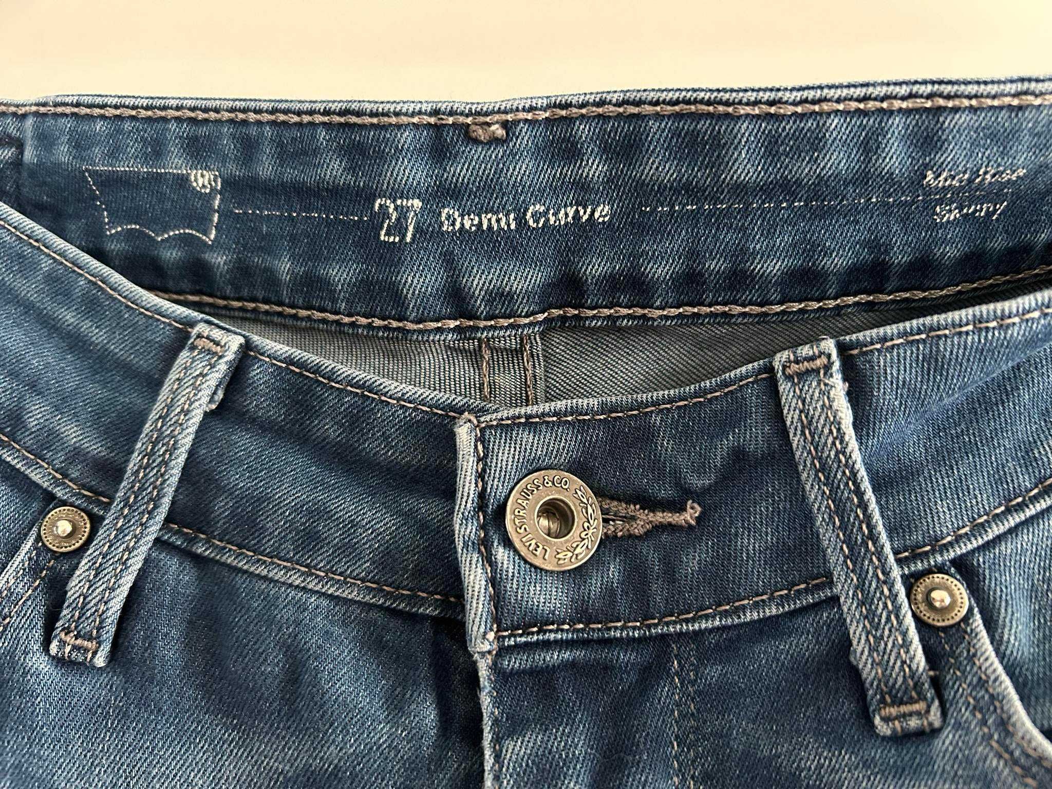 Klasyczne, oryginalne damskie jeansy dżinsy LEVIS skinny / rozmiar 27