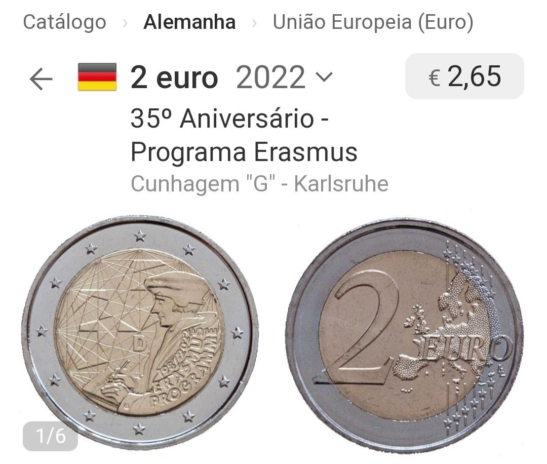 Moeda 2€, Alemanha 2022