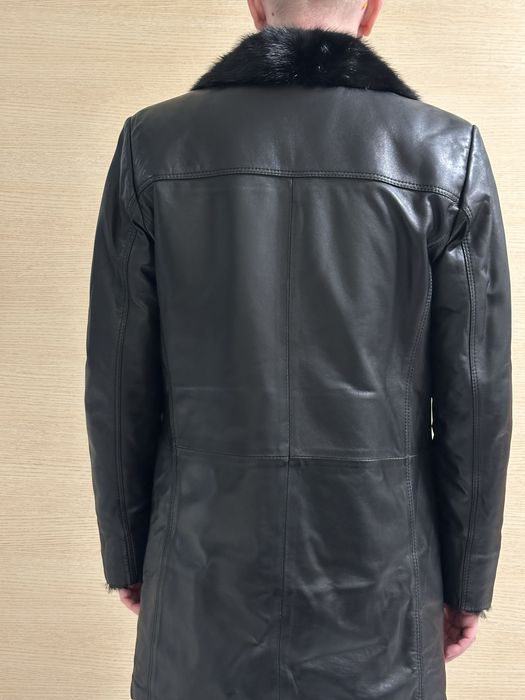 Продается мужская дубленка с норковым воротником