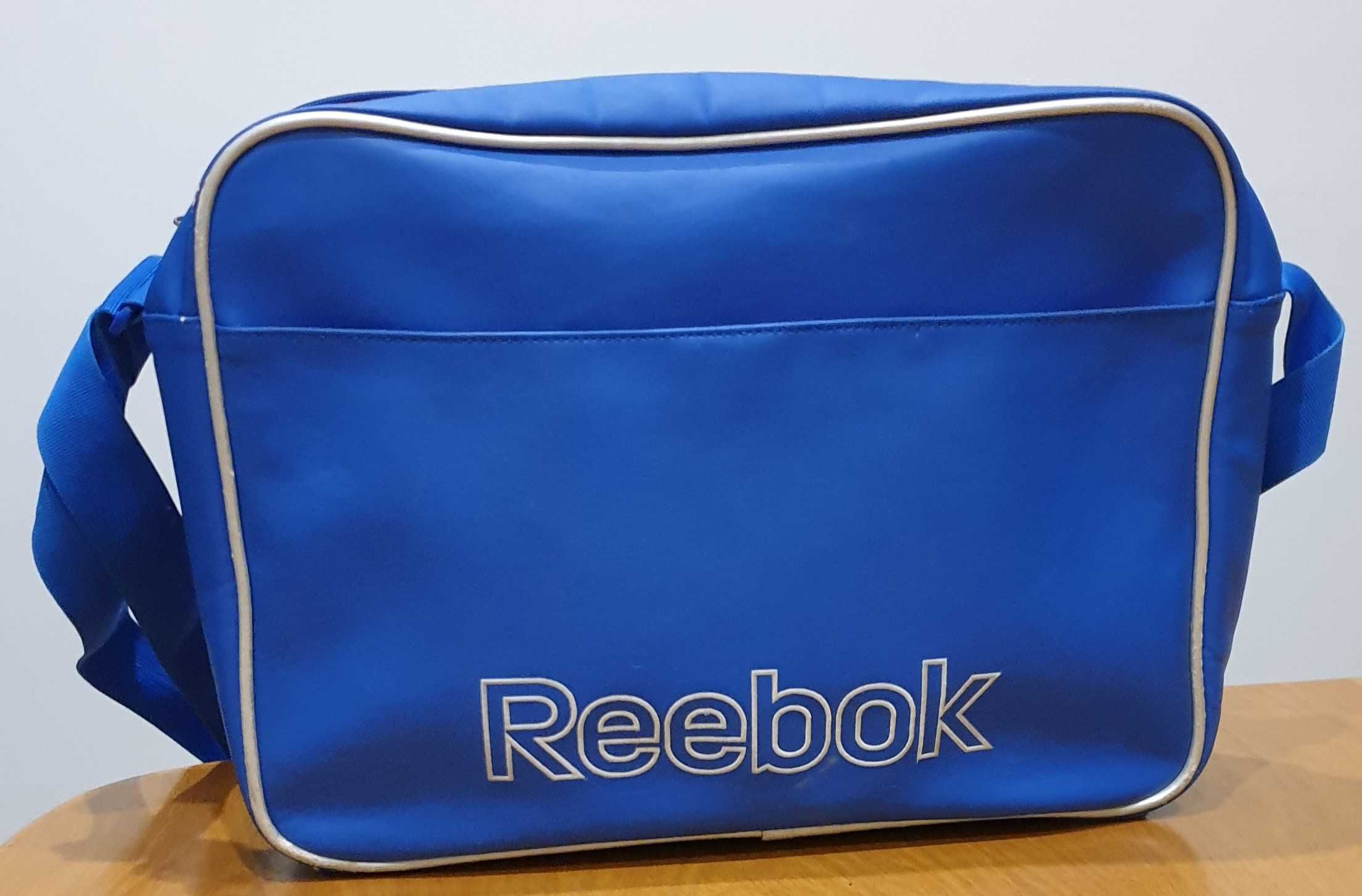 torba na ramię Reebok, niebieska - oldskulowa - używana