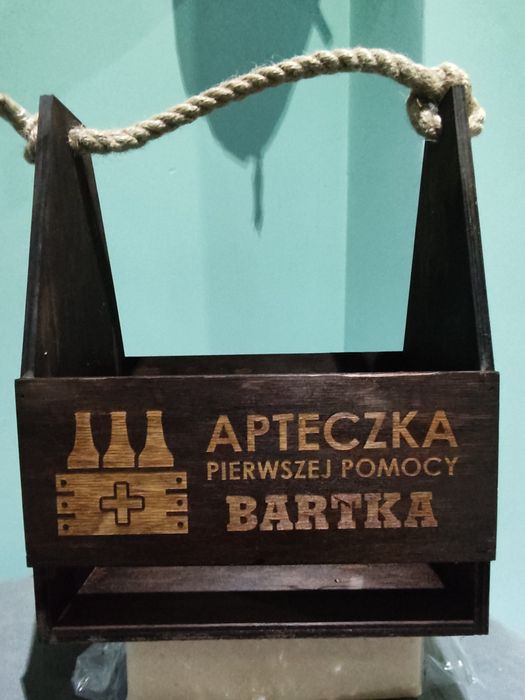 Drewniana Skrzynka na piwo 40tka urodziny