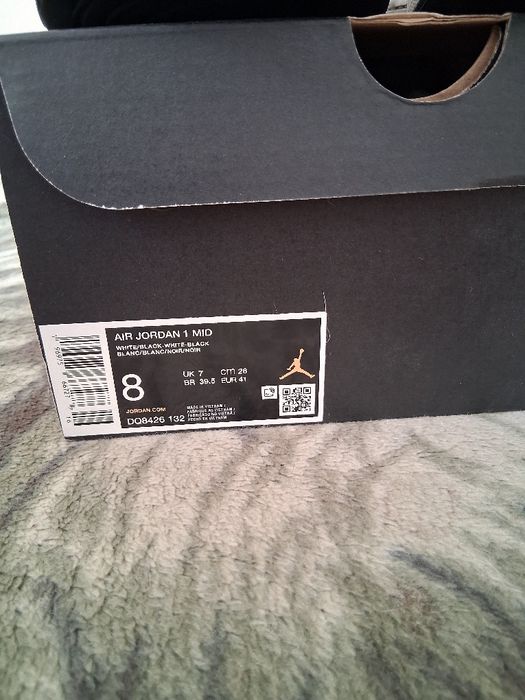 Nike air jordan 1 mid czarno-białe