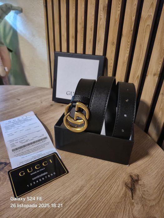 Pasek skórzany Gucci  100 cm