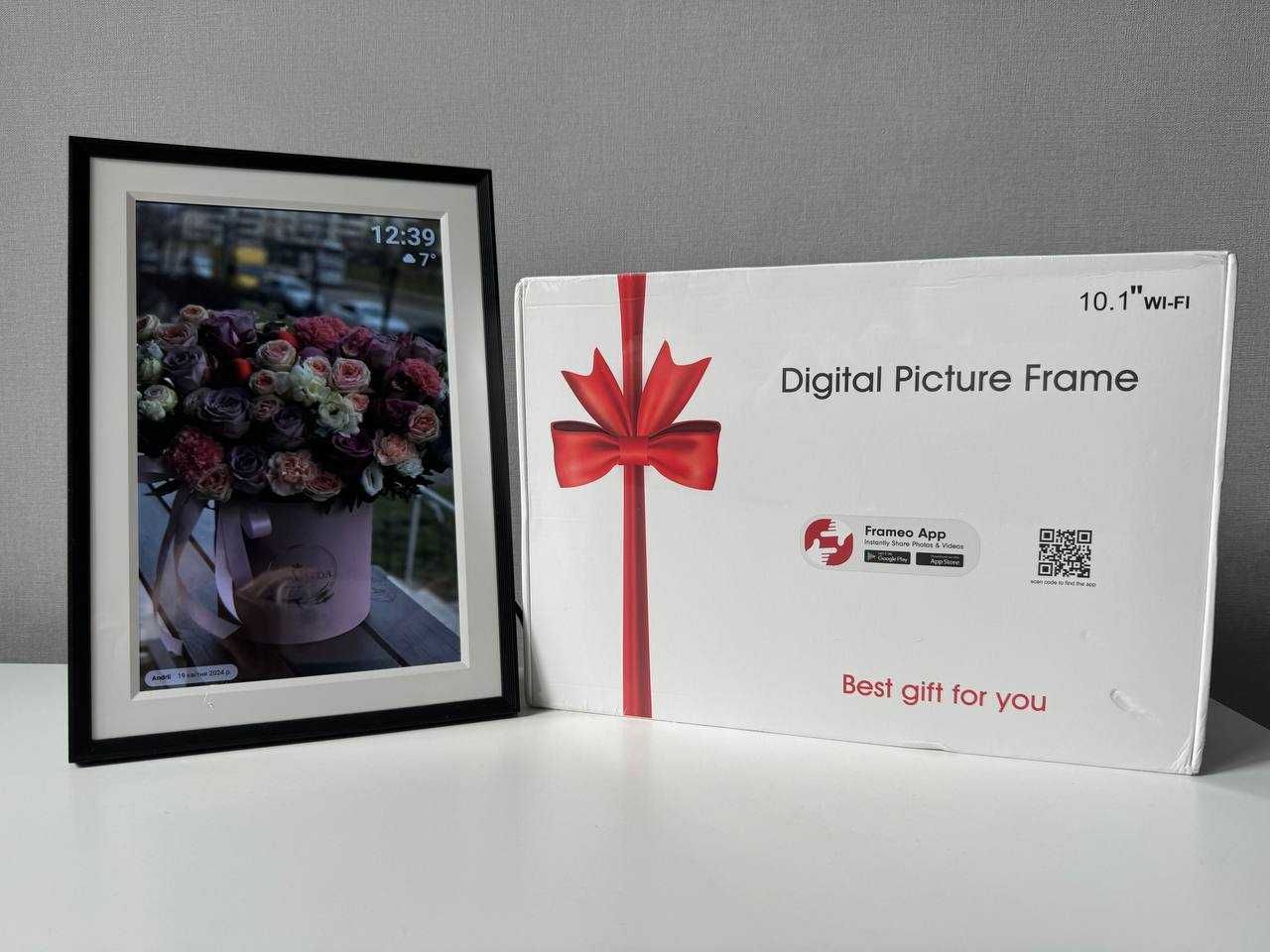 Цифрова фоторамка 10.1 дюйма WI-FI, Frameo,Uhale