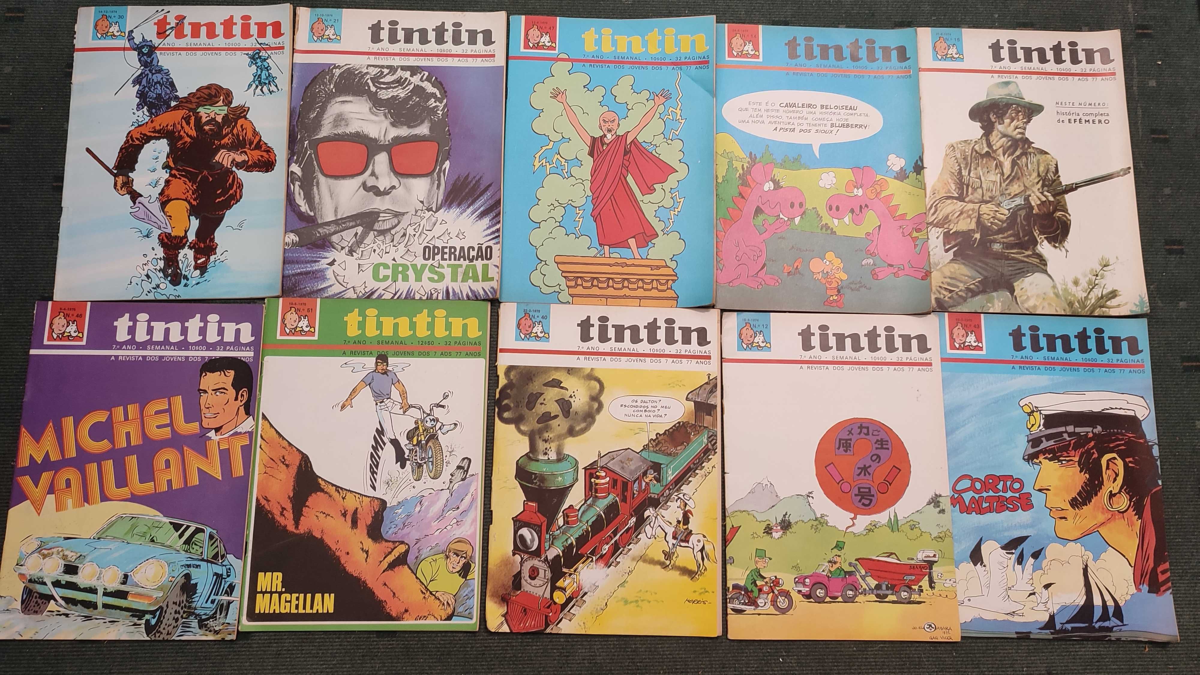 Revistas Tintin - 7º ano completo - 52 Revistas