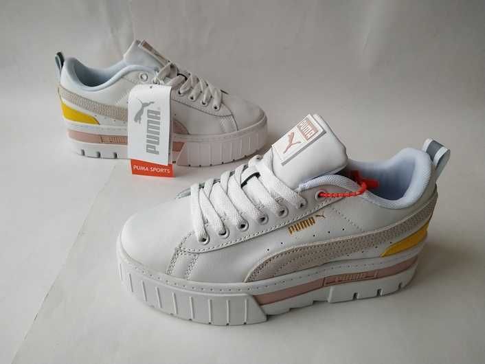 Женские кроссовки Puma Mayze Leather White, beige