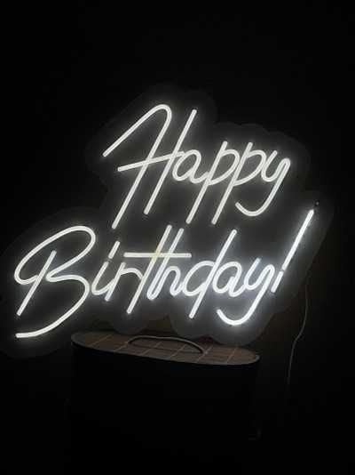 Вивіски Happy Birthday, вивіска День Народження, неоновая вывеска