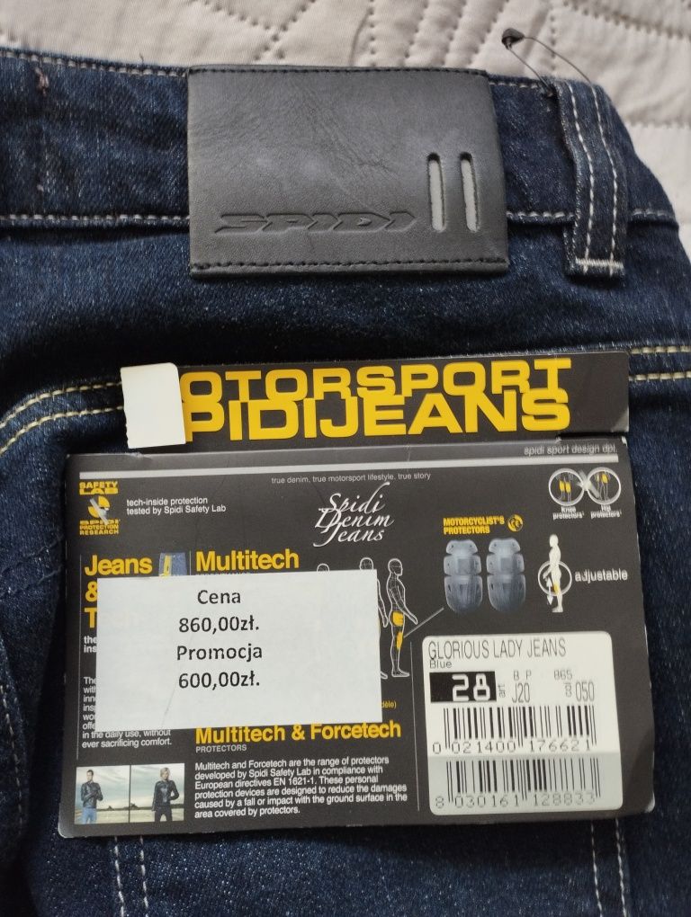 Nowe damskie spodnie jeansowe Spidi Glorious W Jeans r. 28