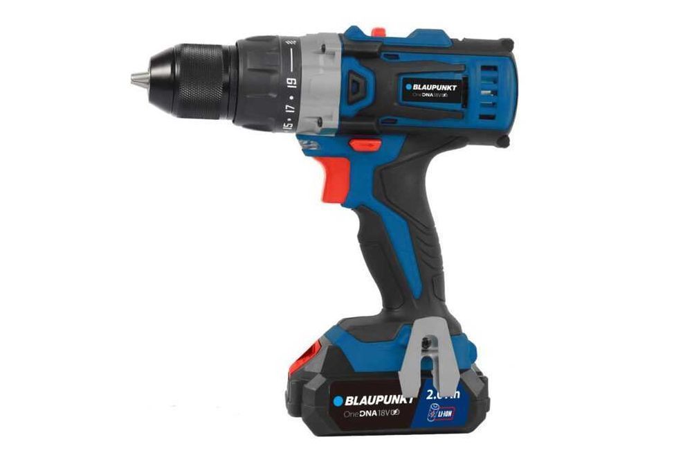 BLAUPUNKT Zestaw Wiertarko-wkrętarka 18V, Aku 2x2Ah, walizka+akcesoria