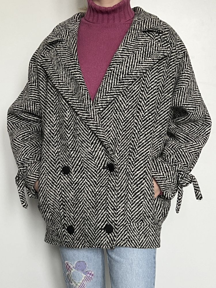 Wełniany płaszcz vintage