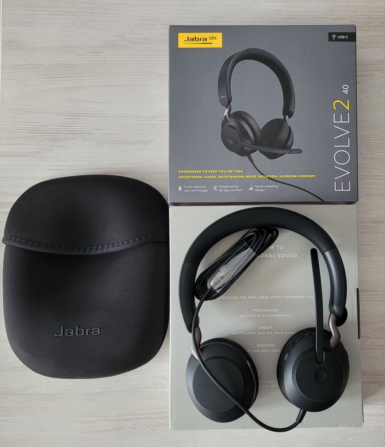 Nowe słuchawki z mikrofonem Jabra Evolve2 40 UC USB-C