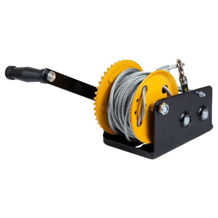 Лебедка ручная барабанная стальной трос 10м×5мм, 900кг SIGMA (6134021