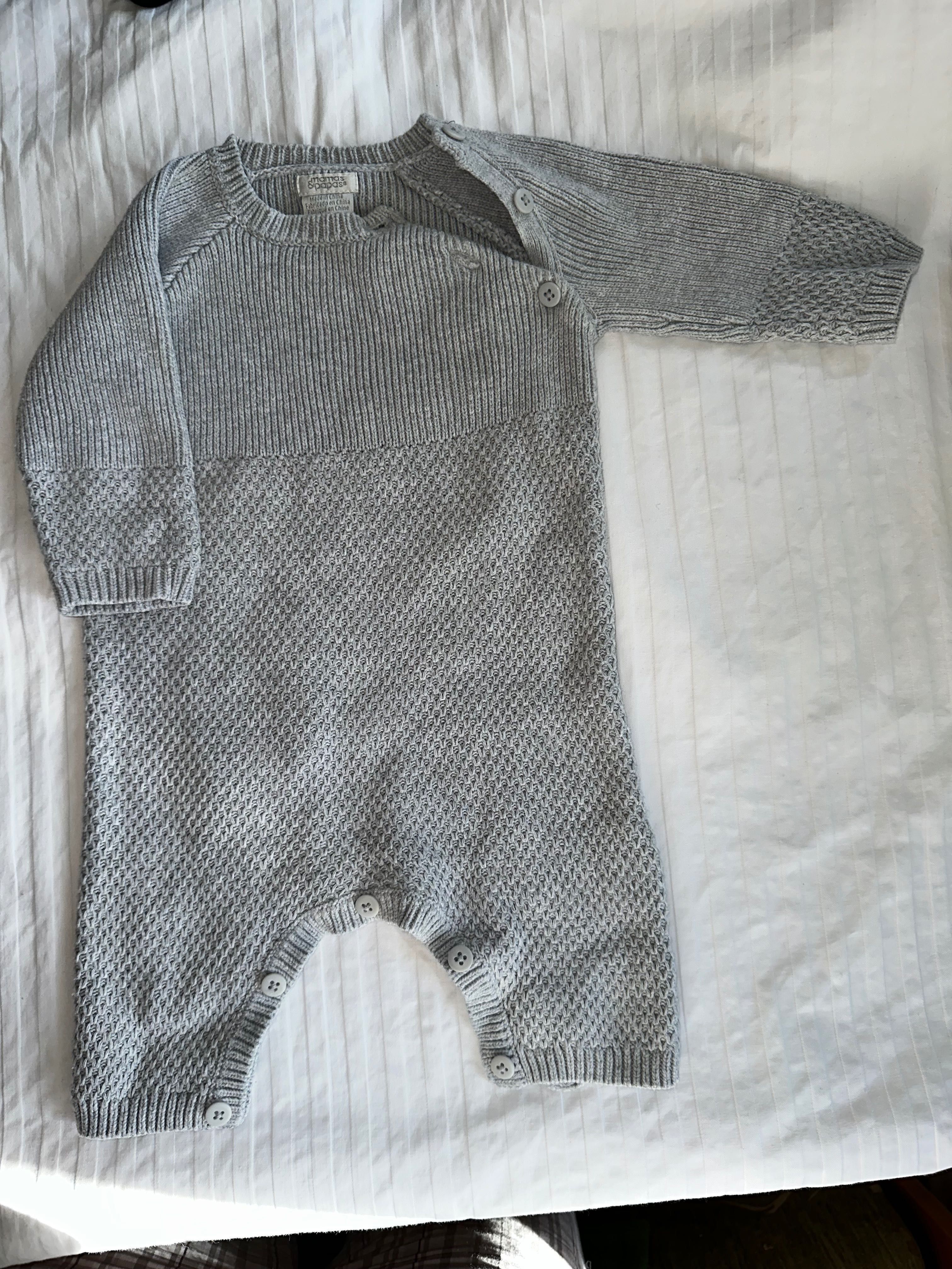 Kombinezon wiązany pajacyk / romper Mamas & Papas 0–3 m