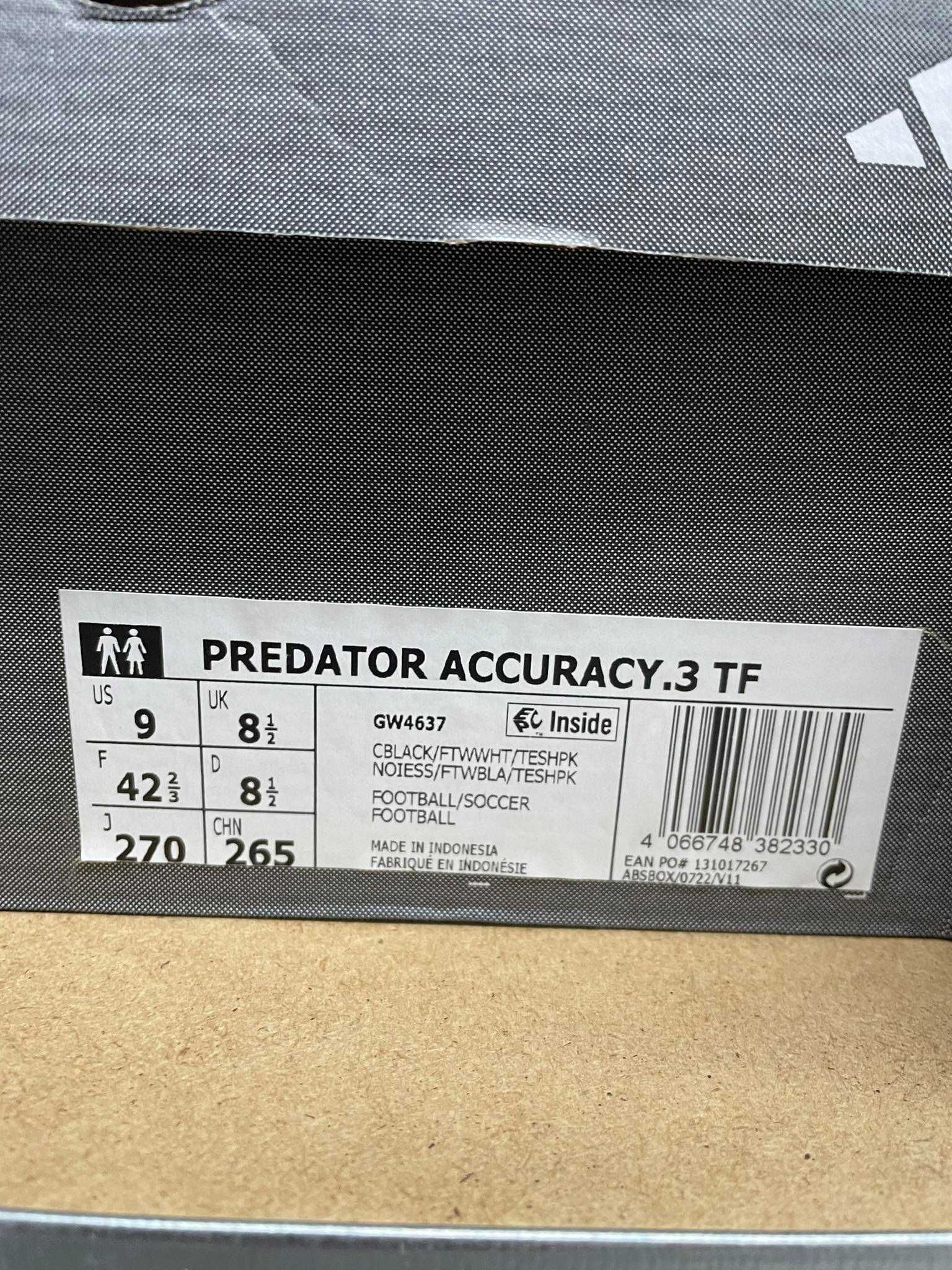 Buty piłkarskie turfy Adidas Predator Accuracy.3 TF roz. 42 2/3