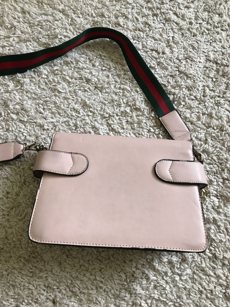 Жіноча сумка, женская маленькая сумочка розовая кроссбоди