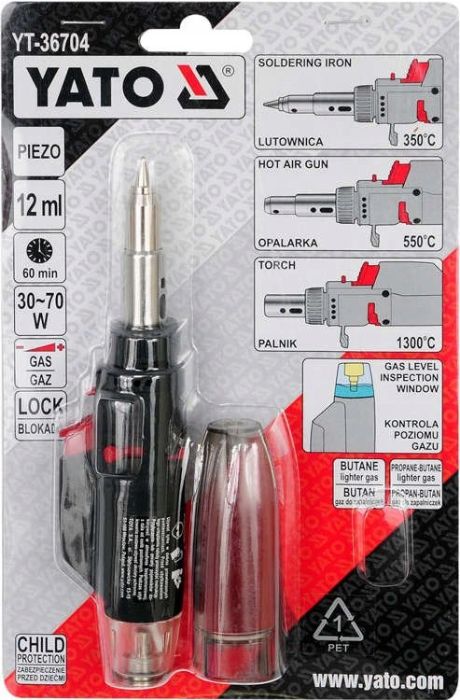 Lutownica gazowa 3w1 YT-36704