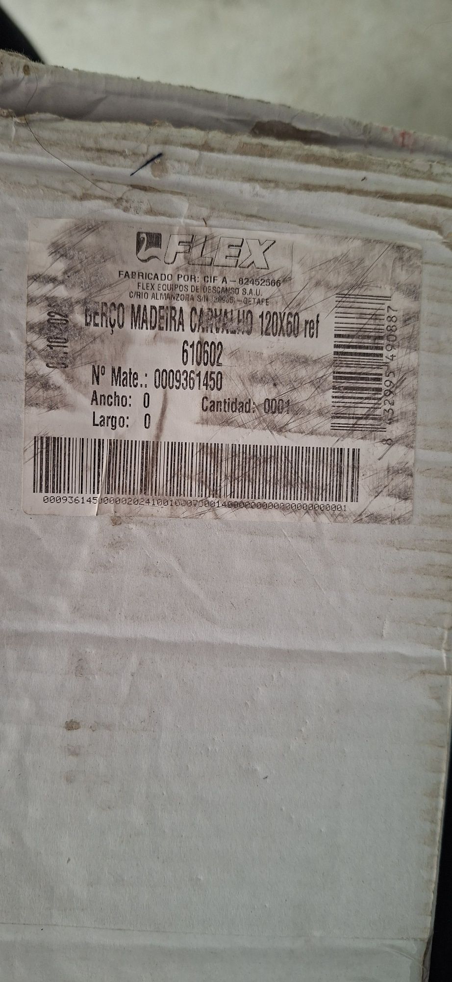 Berço/Cama de Grades 60x120 Carbebe nunca usado