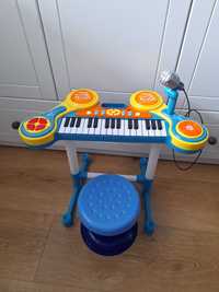 Keyboard pianinko organki ze stołkiem - SMIKI Superstar Piano Set