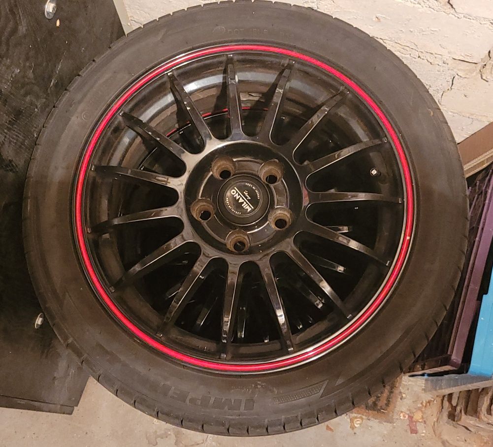 Felgi aluminiowe R15 6J ET40 + opony 195/45 R15