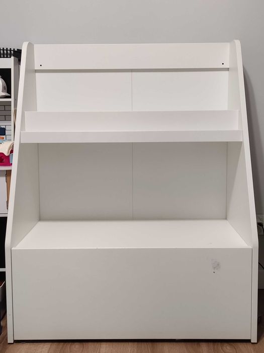 BERGIG Regał na książki z szufladą, biały ikea