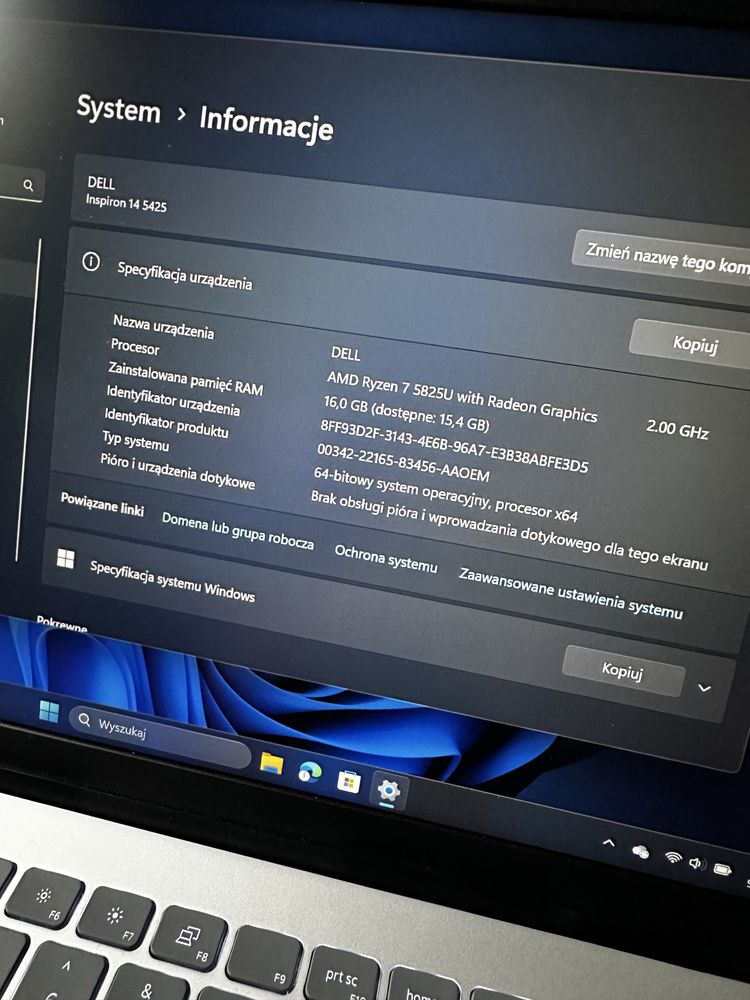 Laptop Dell Inspiron 14 5425 – Ryzen 7 / 16GB RAM / Windows 11
