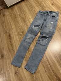 Elastyczne spodnie jeans motocykloww chłopiec h&m 164 cm skinny sz12