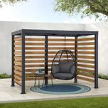 Pergola drewniana 2x3 m tarasowa zadaszenie wiata z drewna stalowa