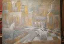 Obraz olejny na płycie, 105x90cm, Remigiusz Sulkowski ,, Wyzwolenie”