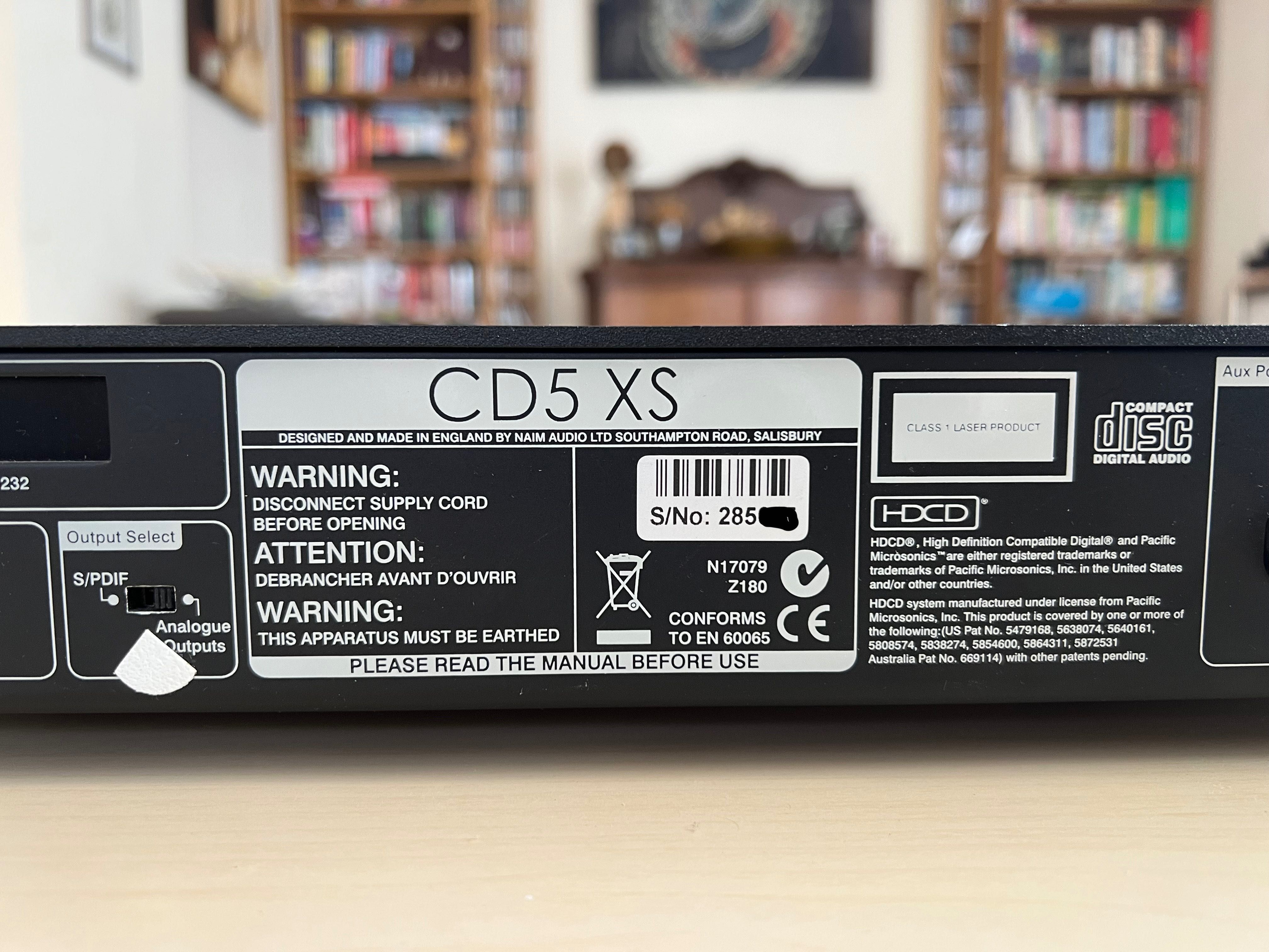 Naim CD5 XS – Odtwarzacz CD – stan bardzo dobry + nowy laser
