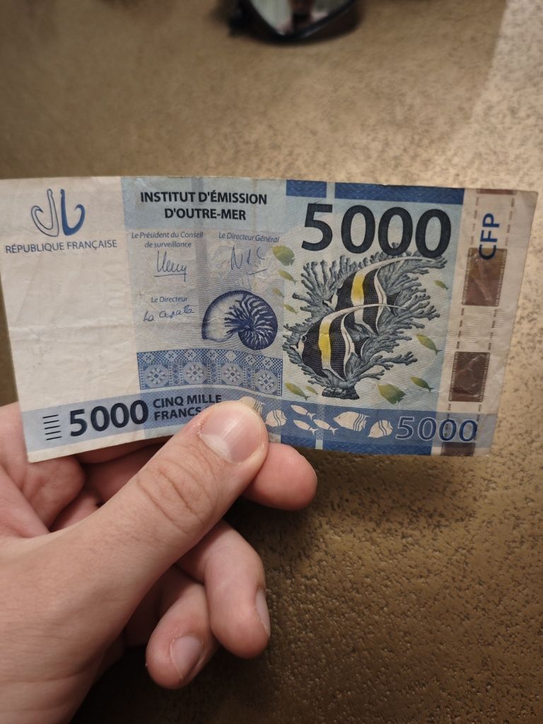 Frank CFP Polinezja francuska banknot 5000 franków