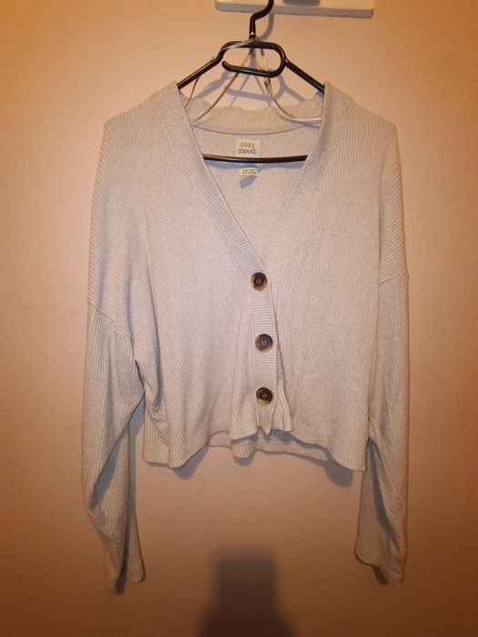 Sweter Ciepły Zapinany Oversize M Pull &Bear