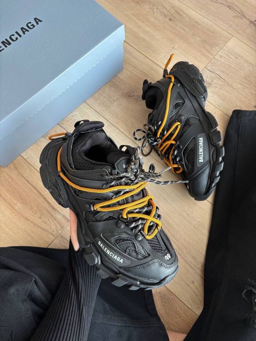 Balenciaga Track Trail Laces Black Orange,кросівки баленсіага чорні