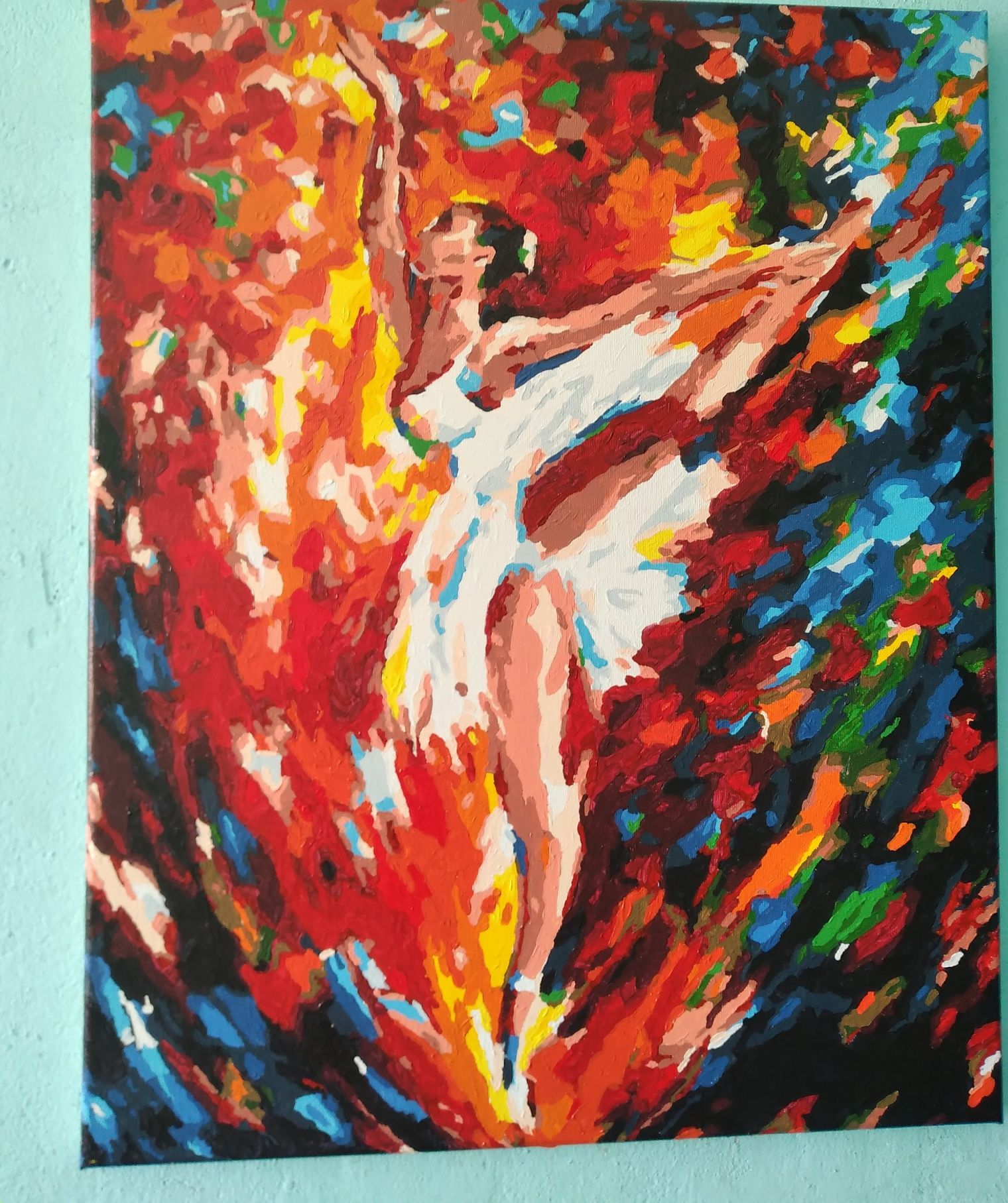 Картина 40×50 см. "Балерина" - яркая абстракция