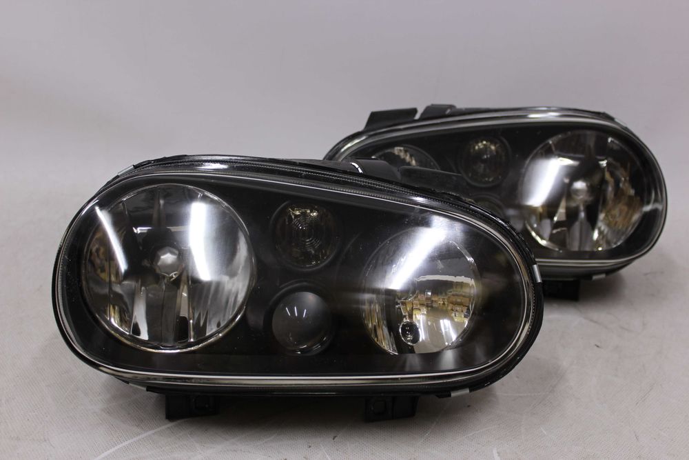 Reflektory lampy przednie przód VW GOLF 4 IV 97-03 CZARNE SMOKE IGŁA!