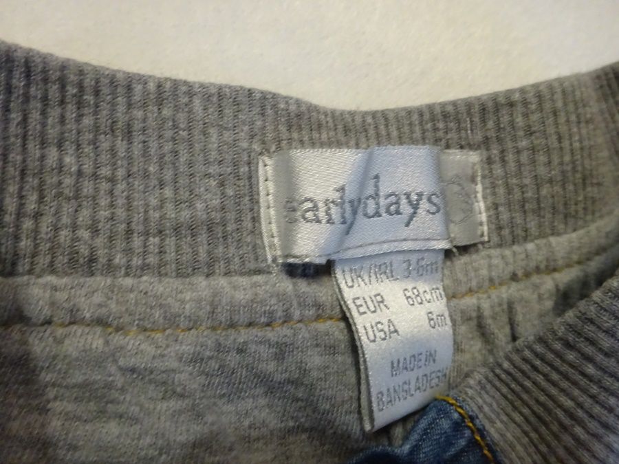 Early Days * spodnie jeansowe na podszewce ocieplane jeansy * 74