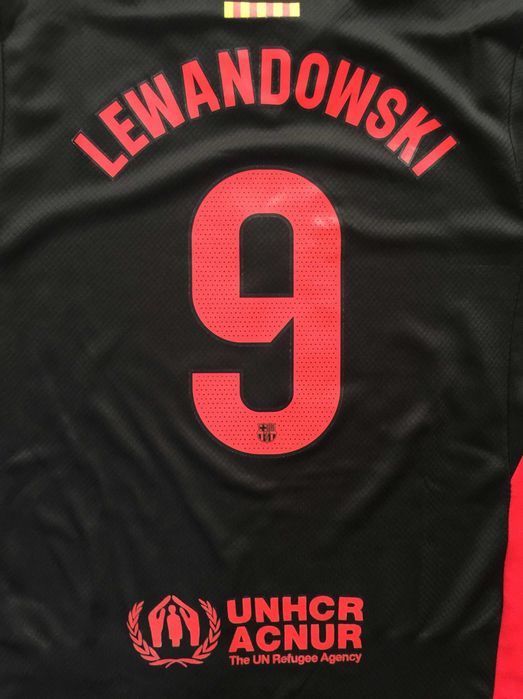 Koszulka Barcelona - Komplet dziecięcy-Lewandowski-wyjazdowa-R.28