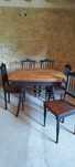 Mesa extensível de madeira